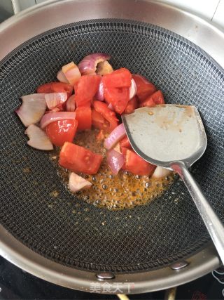 “肉食、荤菜”洋葱番茄炒牛肉的做法步骤：6