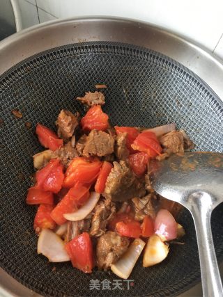 “肉食、荤菜”洋葱番茄炒牛肉的做法步骤：8