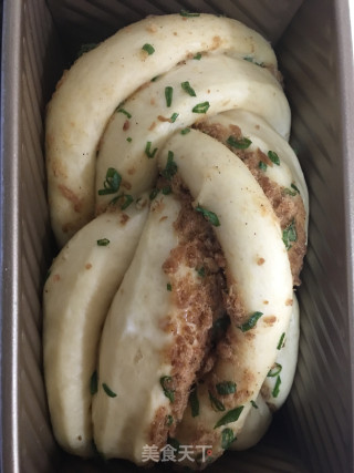 冷藏中种肉松香葱吐司的做法步骤：8
