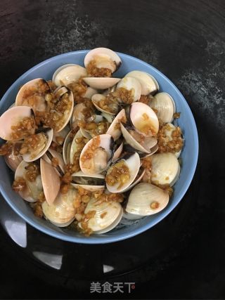粉丝蒸白贝的做法步骤：8