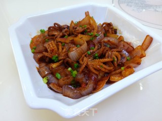 酱爆八爪鱼的做法步骤：9