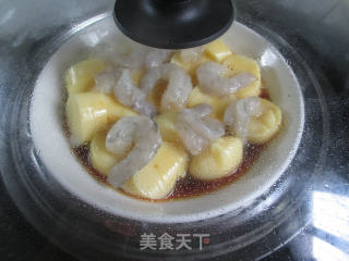 虾球樱玉豆腐的做法步骤：12