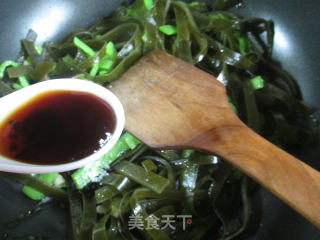 青椒炒海带的做法步骤：7
