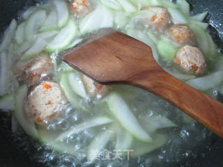 豆腐丸子夜开花煮粉丝的做法步骤：7