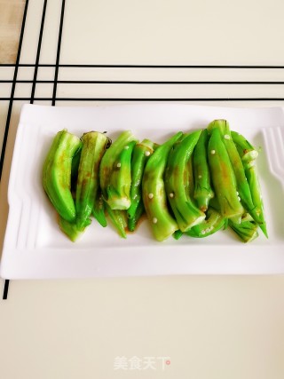 蚝油拌秋葵的做法步骤：6