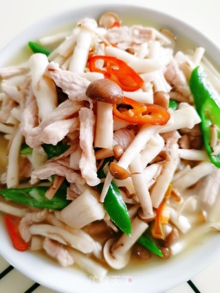 蟹味菇炒肉的做法步骤：11