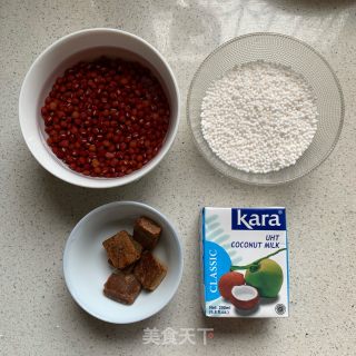 红豆椰奶西米露的做法步骤：1