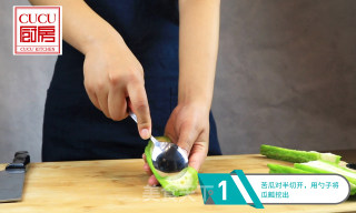 梅干菜烧苦瓜的做法步骤：2