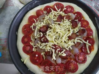 虾仁披萨的做法步骤：9