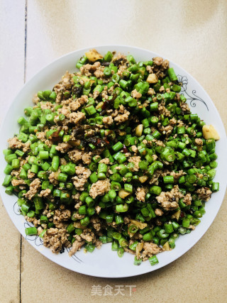 橄榄肉末炒豆角的做法步骤：9