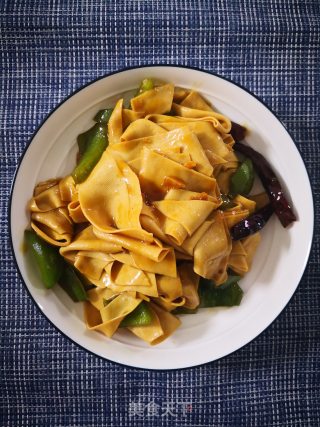 尖椒干豆腐的做法步骤：9