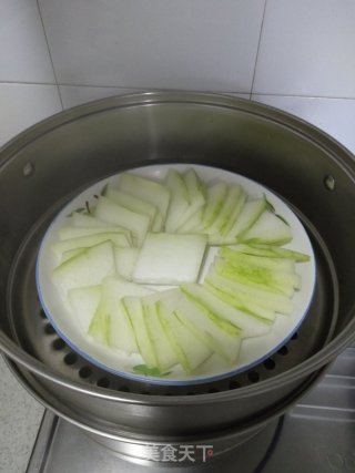蒸虾仁冬瓜的做法步骤：6