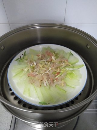 蒸虾仁冬瓜的做法步骤：7