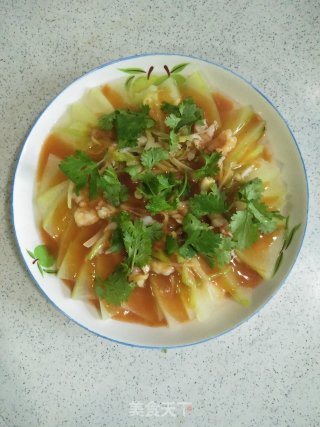 蒸虾仁冬瓜的做法步骤：9