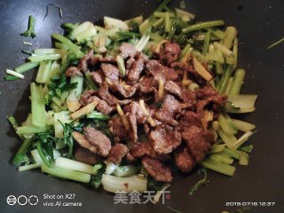 芹菜炒牛肉的做法步骤：7