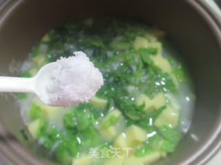 小白菜樱玉豆腐大米粥的做法步骤：9