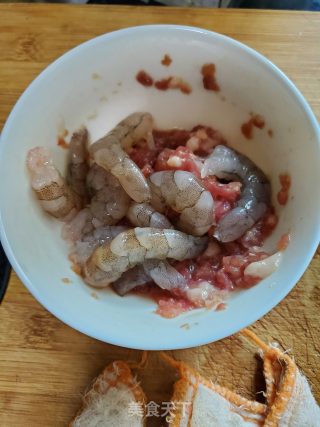 肉末虾仁蒸肠粉的做法步骤：1