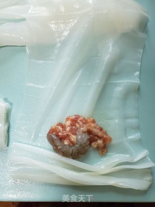 肉末虾仁蒸肠粉的做法步骤：2