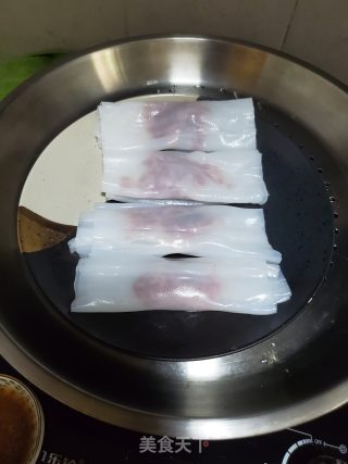 肉末虾仁蒸肠粉的做法步骤：5