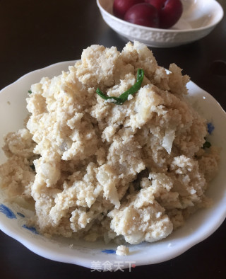 猪油渣炒豆渣的做法步骤：9