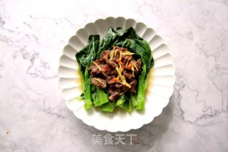 菜心蒸牛肉的做法步骤：7
