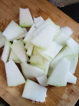 肉末虾仁冬瓜汤的做法步骤：2