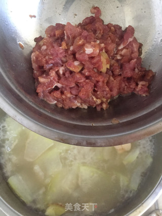 鲜贝肉末冬瓜汤的做法步骤：9