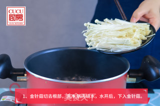 金针菇拌鸡丝的做法步骤：2