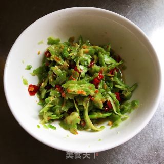 剁椒拌苦瓜的做法步骤：5