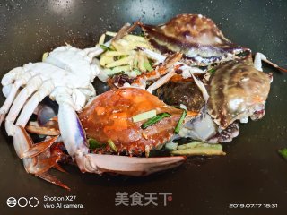 红烧梭子蟹的做法步骤：5