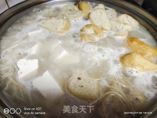 鲜虾油豆腐面的做法步骤：3