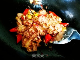 家常黄瓜肉丁的做法步骤：7