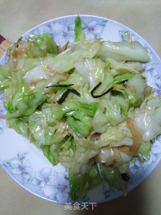 素炒包菜的做法步骤：3