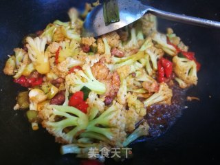 大炒菜花的做法步骤：8