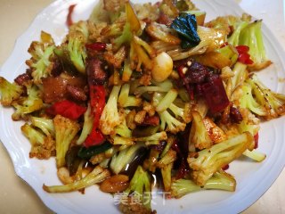 大炒菜花的做法步骤：9
