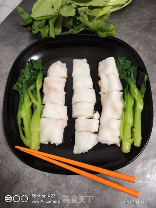鲜虾肠粉的做法步骤：8