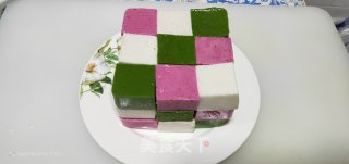 三色魔方皮冻的做法步骤：9
