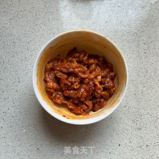青椒肉丝面的做法步骤：3