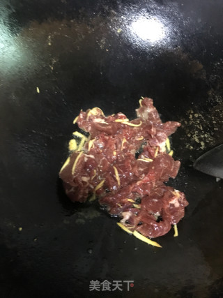 牛肉炒菜心的做法步骤：9