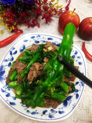 牛肉炒菜心的做法步骤：13