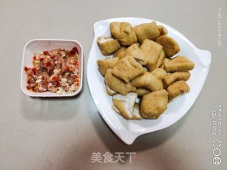 肉末炒油豆腐的做法步骤：1