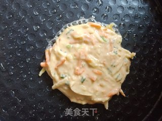 土豆胡萝卜丝鸡蛋饼的做法步骤：7