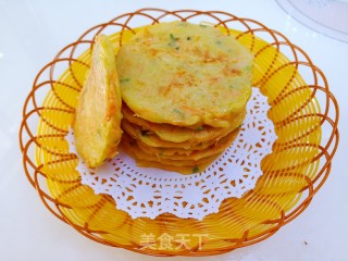 土豆胡萝卜丝鸡蛋饼的做法步骤：10