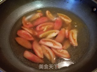 番茄叉烧鸡蛋面的做法步骤：7