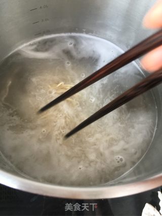 “面条”菜豆肉卤过水面的做法步骤：14