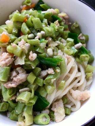 “面条”菜豆肉卤过水面的做法步骤：22