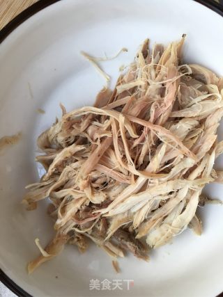 丝瓜鸡丝粥的做法步骤：2