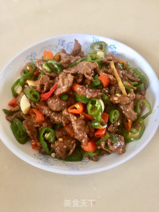 小炒牛肉的做法步骤：6