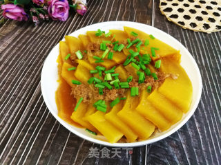 蒜茸蒸南瓜的做法步骤：6