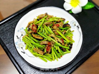 蒜苔炒肉丝的做法步骤：12